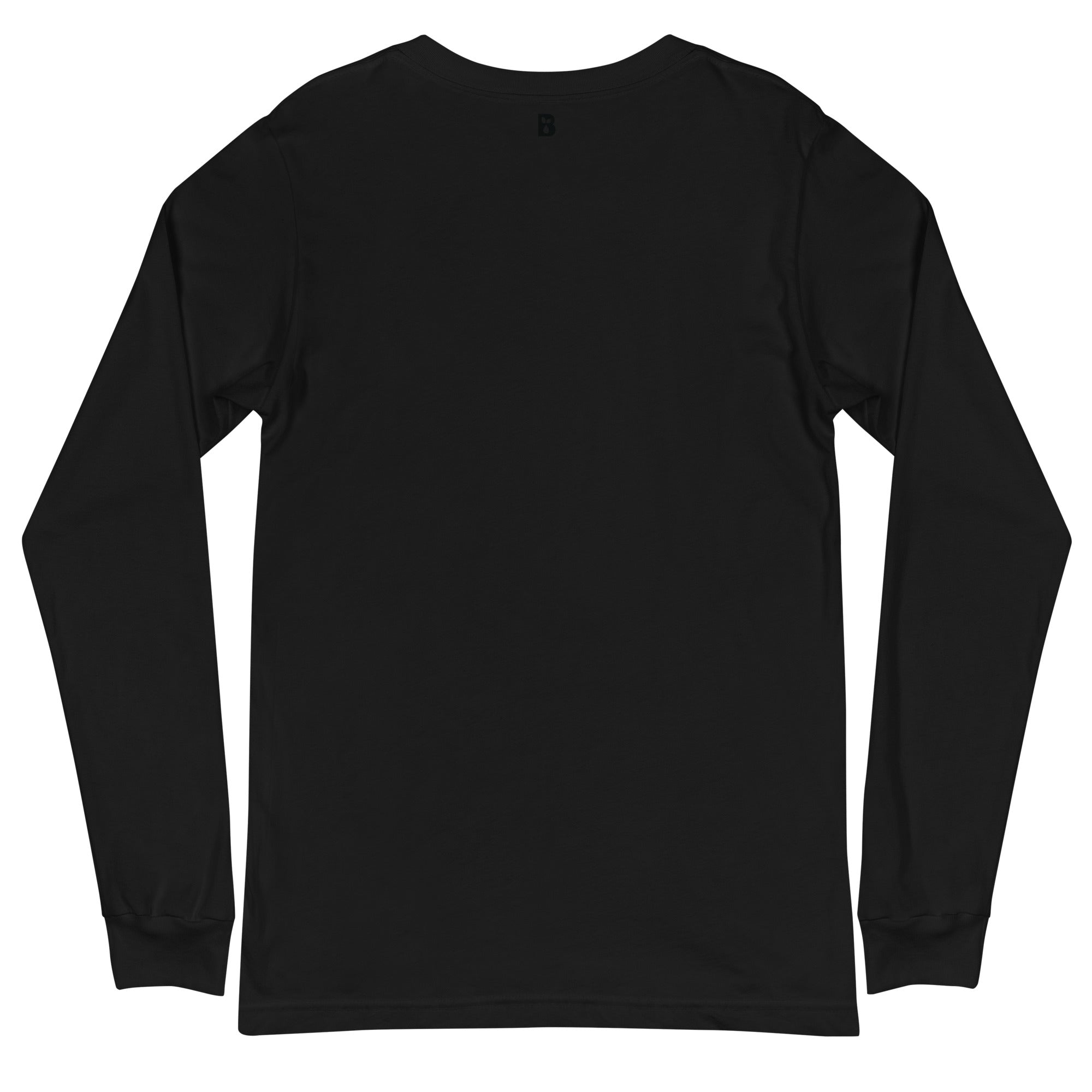 Bewell wellness shots unisex long sleeve tee black back 62